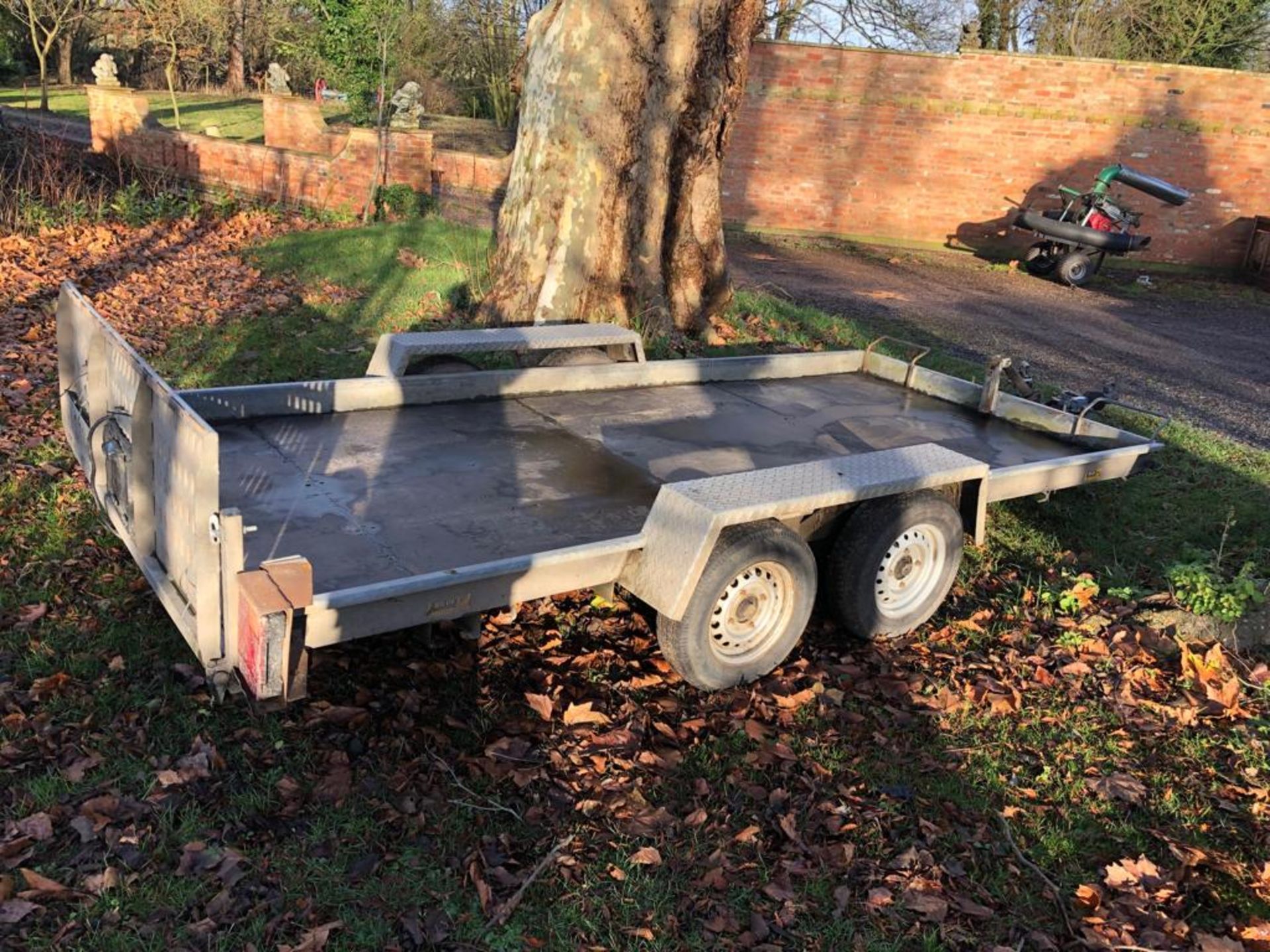 ELSTON 14FT TILT BED TWIN AXLE PLANT TRAILER ON 16" WHEELS, NO JOCKEY WHEEL *PLUS VAT*