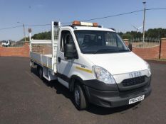 2012/62 REG IVECO DAILY 35S13 MWB ALLOY DROP SIDE TRUCK WITH TAIL LIFT, SHOWING 0 FORMER KEEPERS