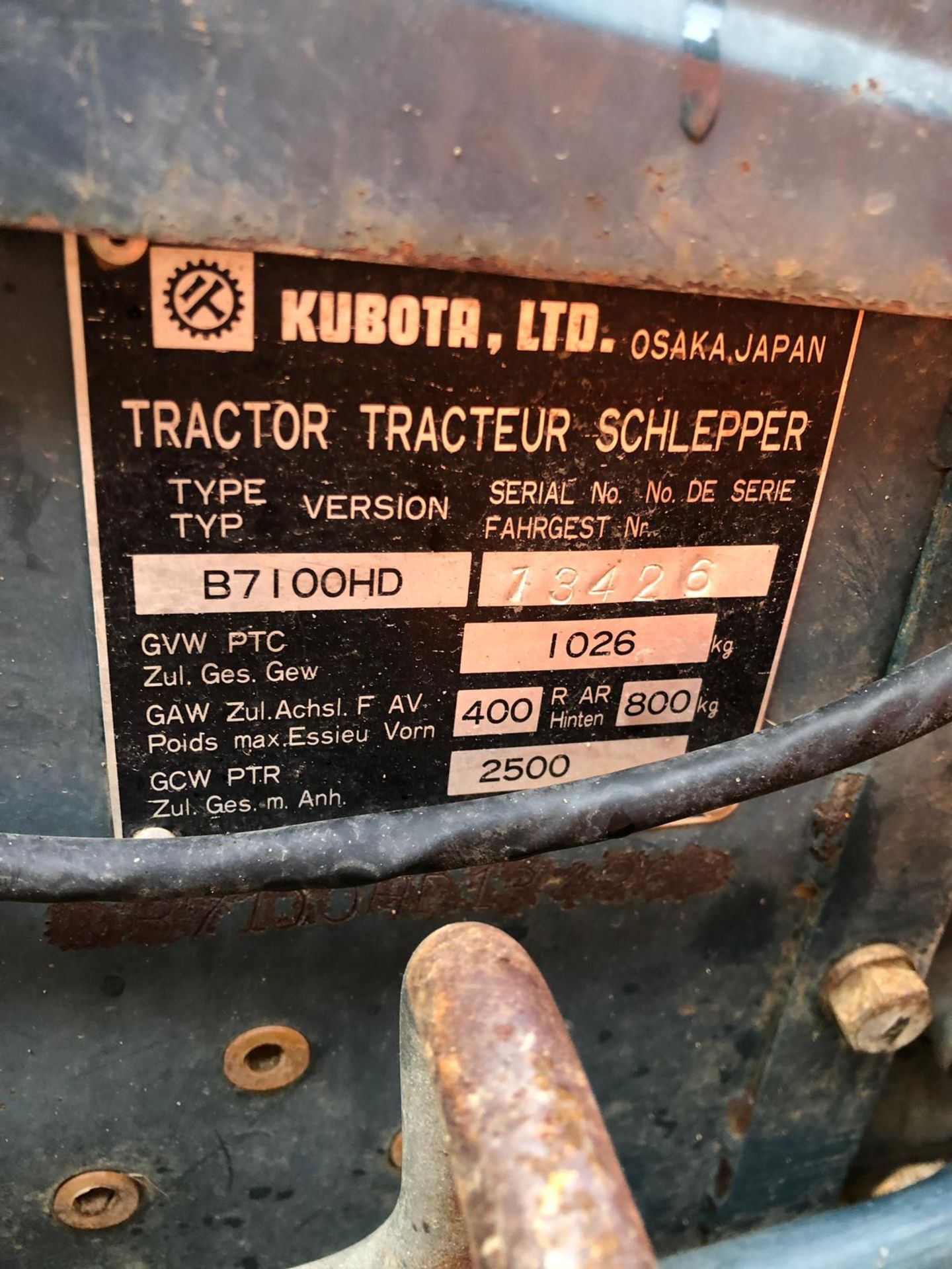 KUBOTA B7100HD HST 4WD COMPACT TRACTOR *PLUS VAT* - Image 11 of 11