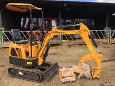 BRAND NEW MINI TRACKED EXCAVATOR MICRO RHINOCEROS XN08 - X3 BUCKETS & GRAPPLE *PLUS VAT*