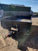 TWIN AXLE TOW ABLE TRAILER 3.5 TONNE CAPACITY WITH DROP DOWN SIDES *NO VAT*