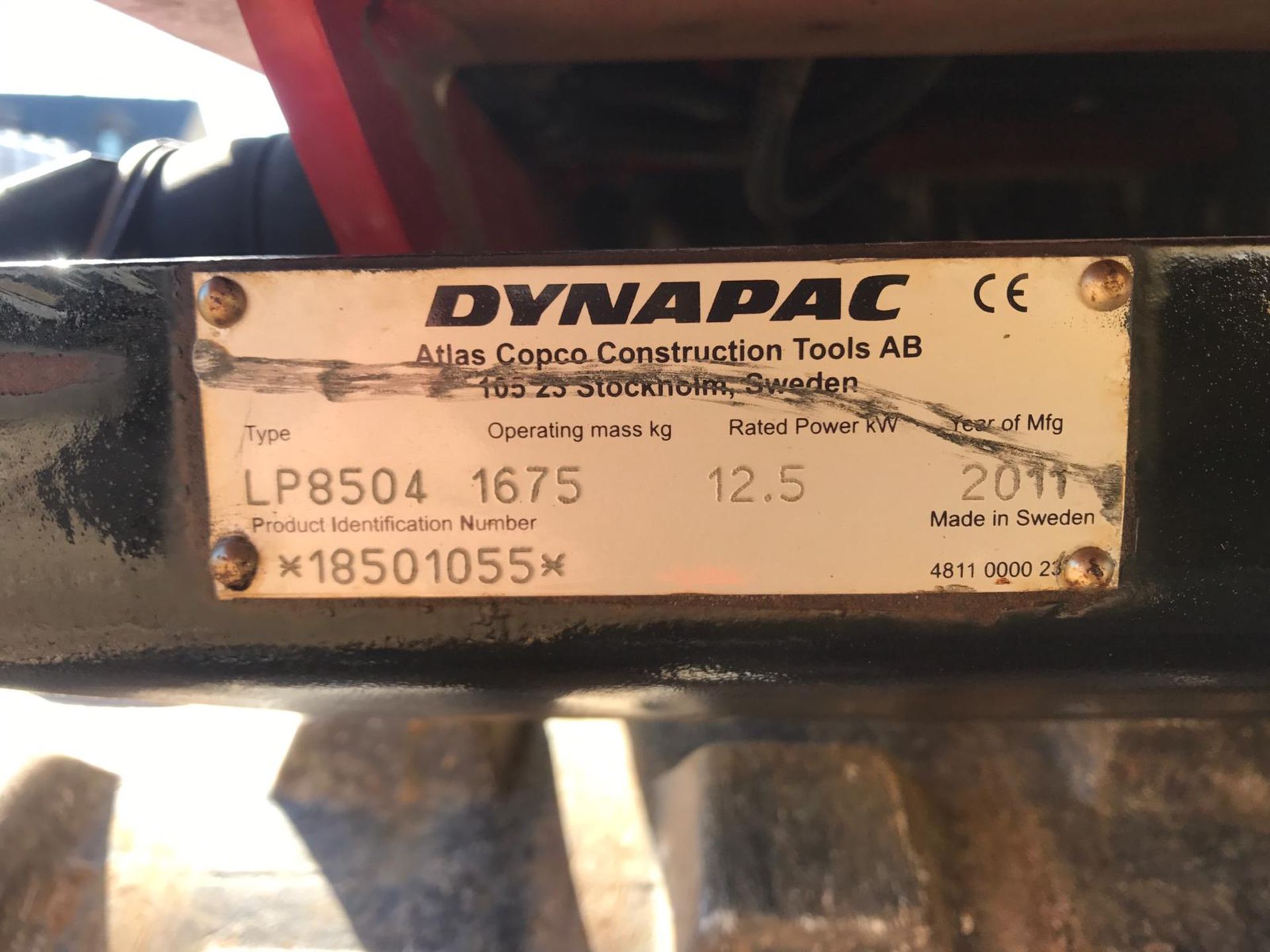 2011 DYNAPACK REMOTE CONTROL TRENCH ROLLER, C/W CONTROL & 2 BATTERY'S, MODEL IP8508 *PLUS VAT* - Image 13 of 13
