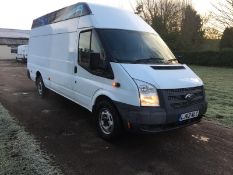 2013/63 REG FORD TRANSIT 100 T350 RWD WHITE DIESEL PANEL VAN, SHOWING 0 FORMER KEEPERS *NO VAT*