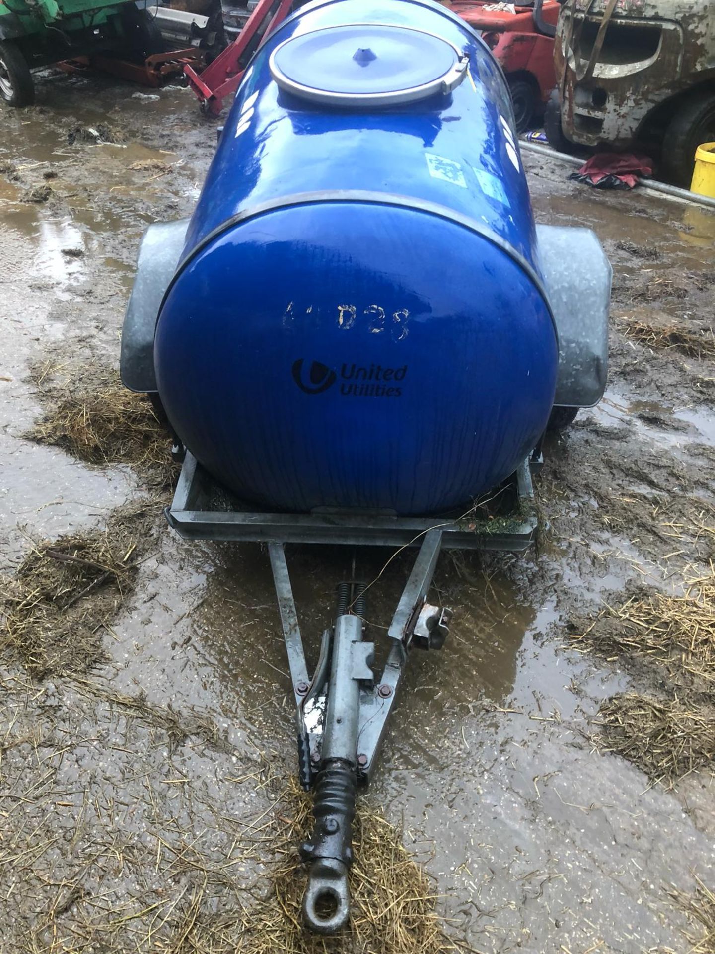 BLUE SINGLE AXLE TOWABLE WATER BOWSER, NORTH WEST WATER *PLUS VAT* - Image 4 of 9