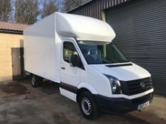 2017 VOLKSWAGEN CRAFTER CR35 TDI LWB BLUEMOTION 2.0 DIESEL WHITE LUTON VAN, SHOWING 1 FORMER KEEPER