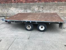 INDESPENSION FLAT BED TRAILER SIZE 12 X 7FT TWIN AXLE *PLUS VAT*