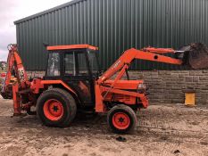 KUBOTA COMPACT TRACTOR WITH CAB & FRONT LOADER + LEWIS LANDLORD 300S BACK ACTOR *PLUS VAT*