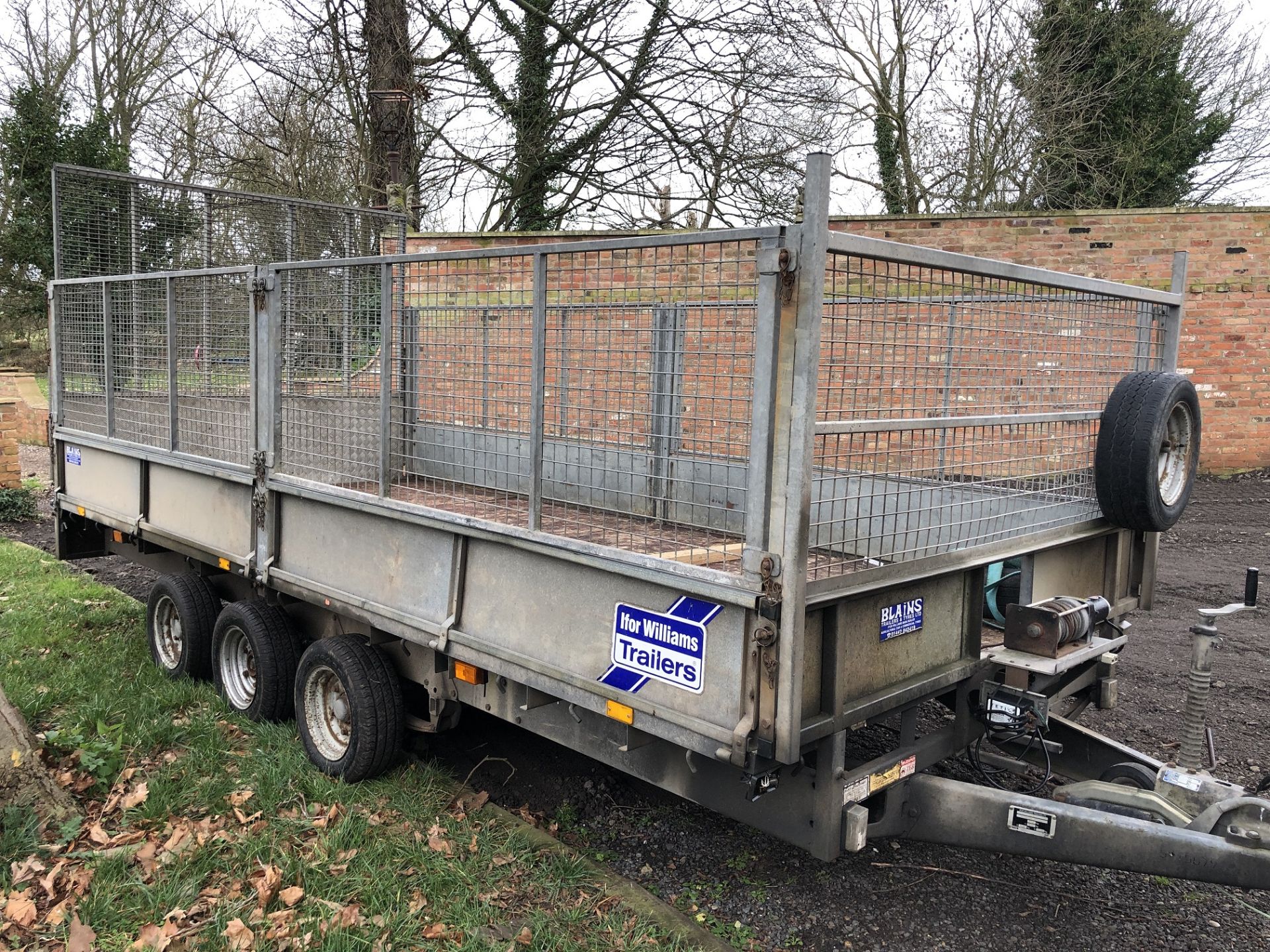 RARE 2005 IFOR WILLIAMS LM167G3 3.5T TRI-AXLE TRAILER ALLOY SIDES, CAGE SIDES AND REAR RAMP