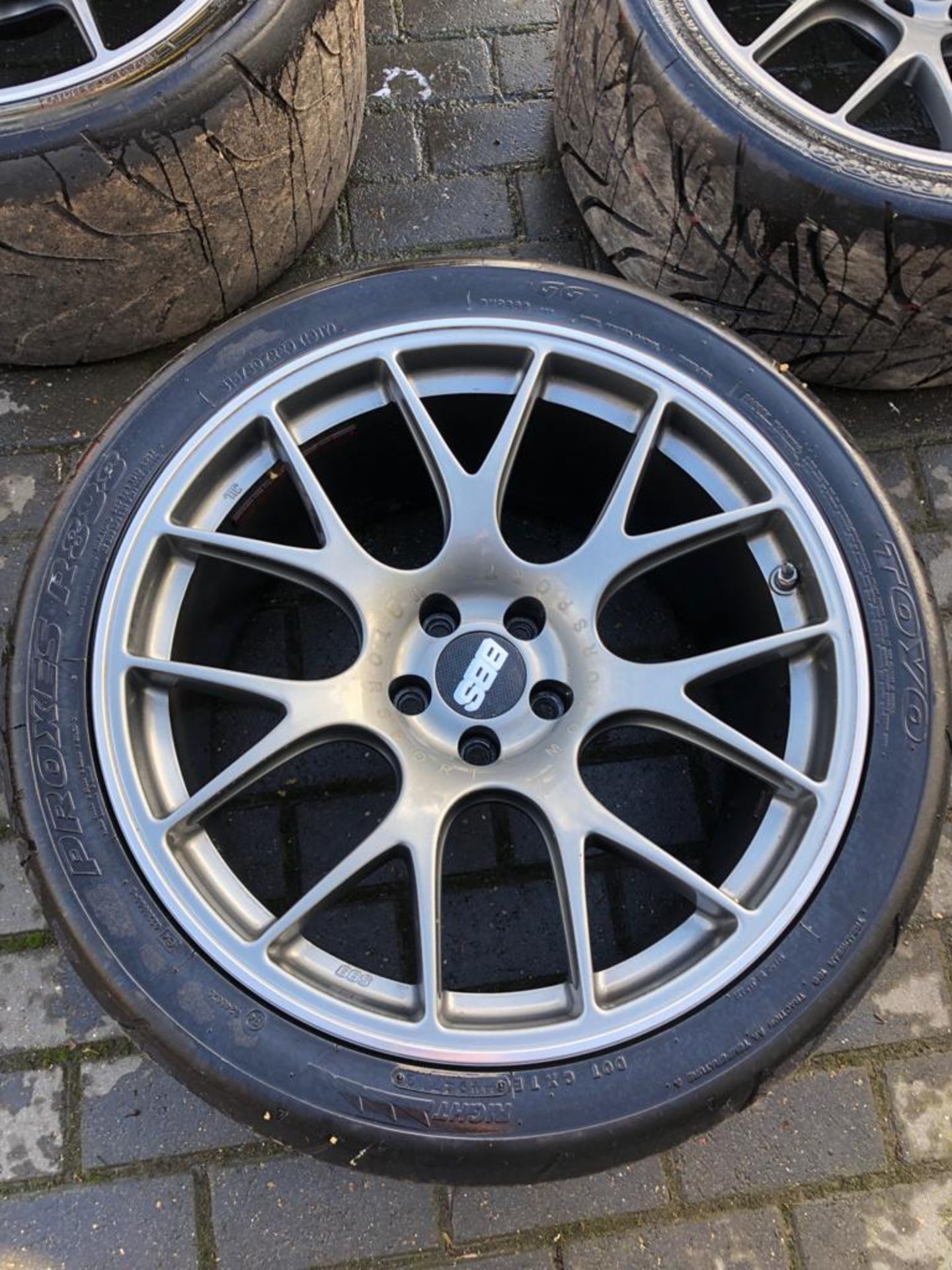 GENUINE BBS CH-R 20" SATIN ANTHRACITE NÜRBURGRING ALLOY WHEELS SET OF 4, TOYO R888 TYRES £3400 NEW - Image 2 of 17