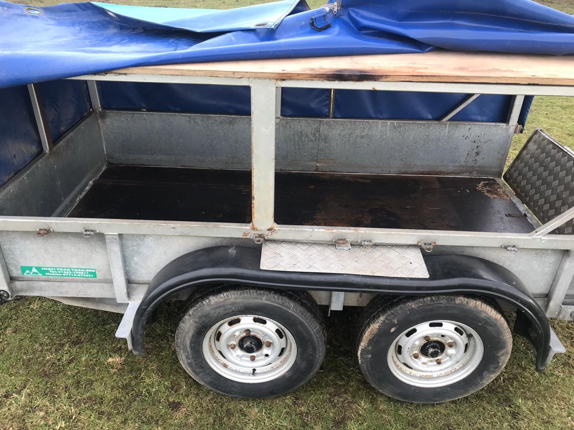 GALVANISED SHEETED BOX TRAILER TWIN AXLE, HIGH-PEAK TRAILERS *PLUS VAT* - Image 5 of 7