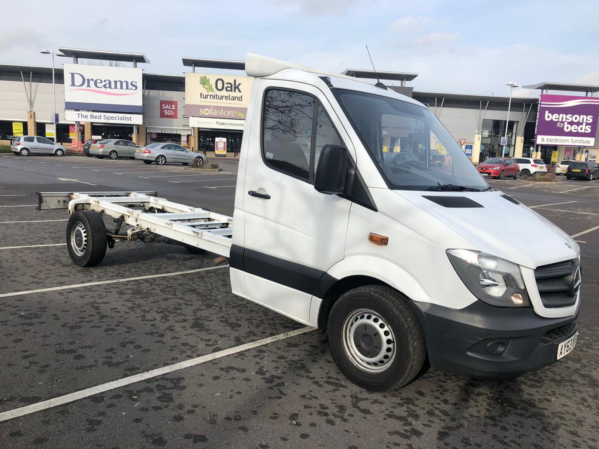 2014/63 REG MERCEDES-BENZ SPRINTER 313 CDI WHITE DIESEL CHASSIS VAN - EX TESCO *PLUS VAT*