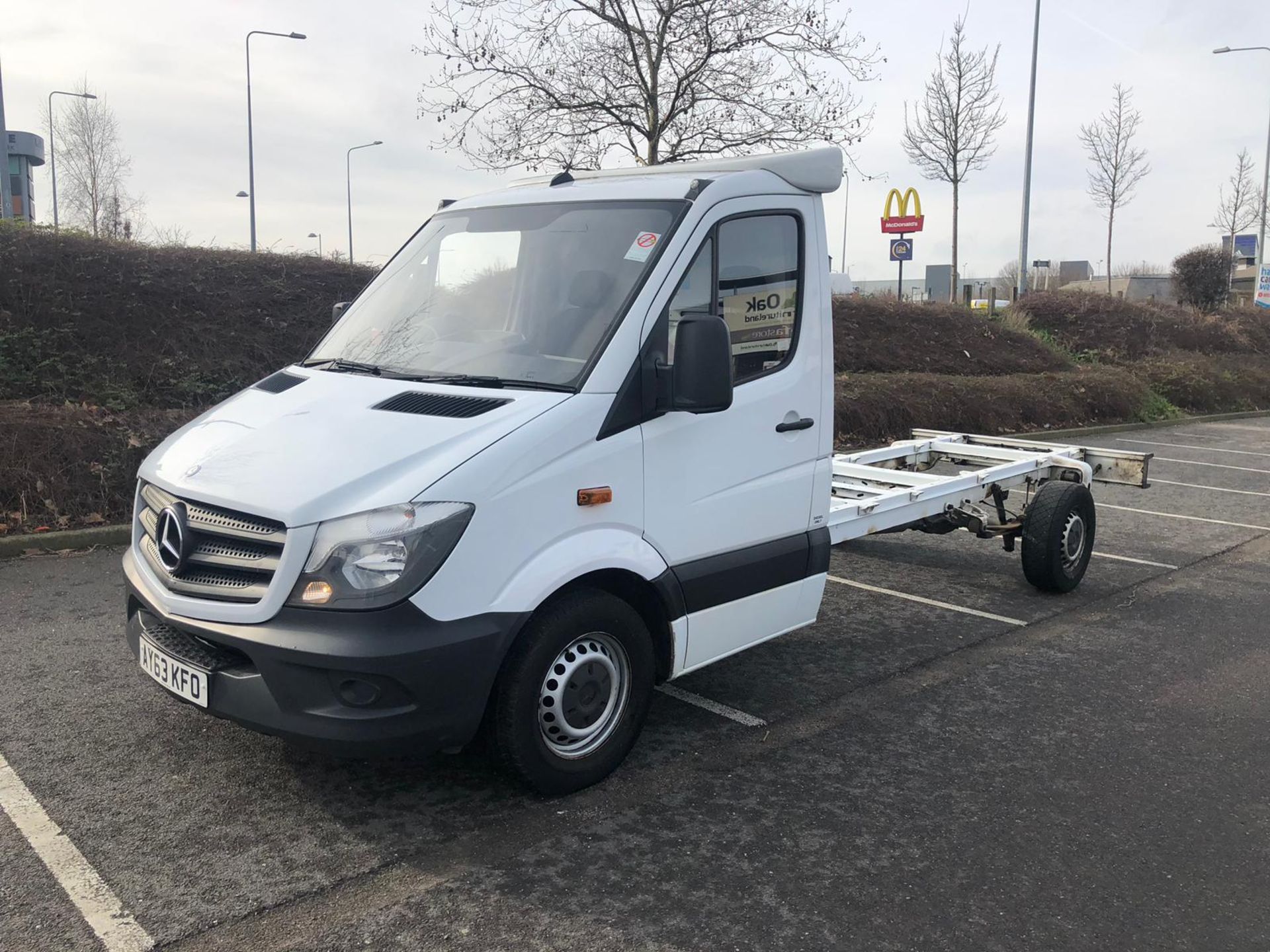 2014/63 REG MERCEDES-BENZ SPRINTER 313 CDI WHITE DIESEL CHASSIS VAN - EX TESCO *PLUS VAT* - Image 4 of 9