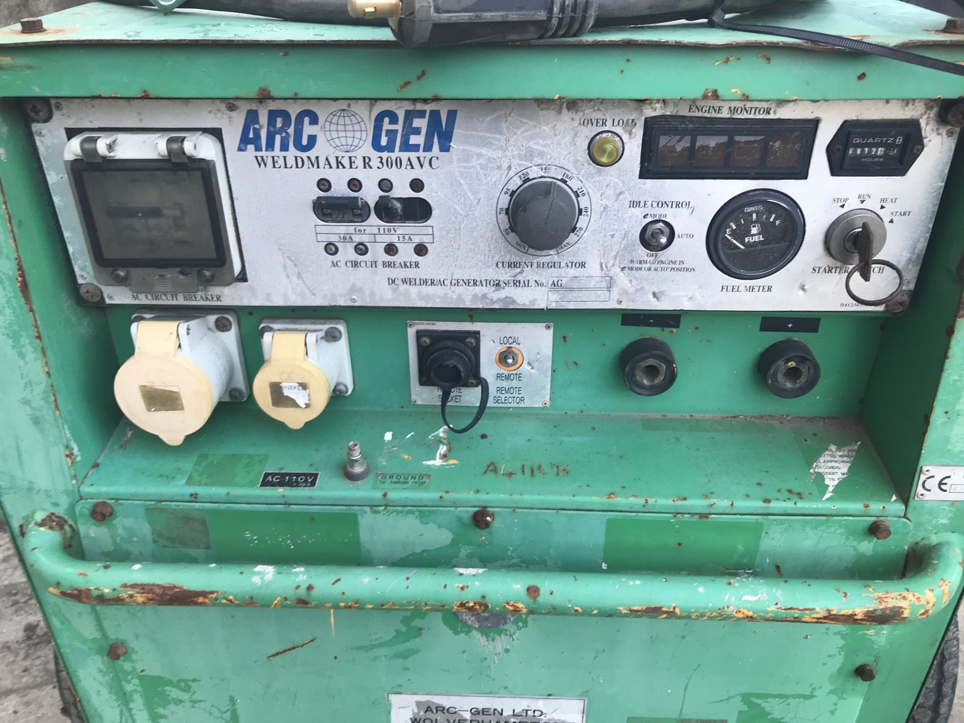 ARC GEN TOW-ABLE WELD MAKER 300 AVC DIESEL WELDER GENERATOR *PLUS VAT* - Image 7 of 7