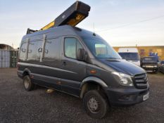 ULTRA RARE - 2013/63 REG MERCEDES-BENZ SPRINTER 516 CDI 4X4 CHERRY PICKER SAT NAV, AIR CON ETC