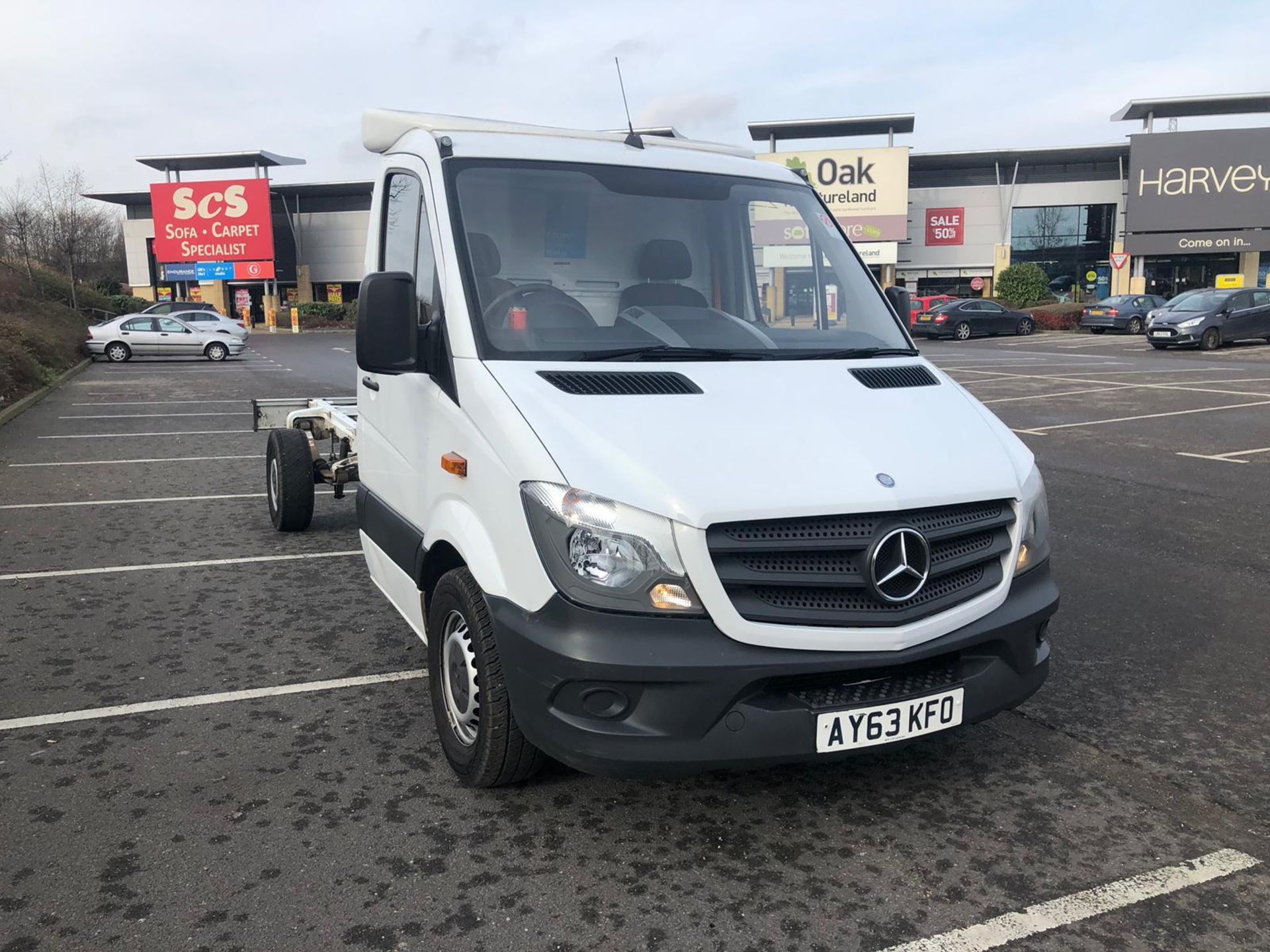 2014/63 REG MERCEDES-BENZ SPRINTER 313 CDI WHITE DIESEL CHASSIS VAN - EX TESCO *PLUS VAT* - Image 2 of 9