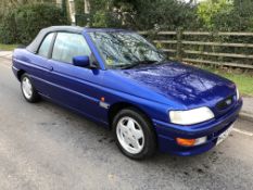 1995/M REG FORD ESCORT SI CABRIOLET BLUE PETROL CONVERTIBLE, SHOWING 1 FORMER KEEPER *NO VAT*