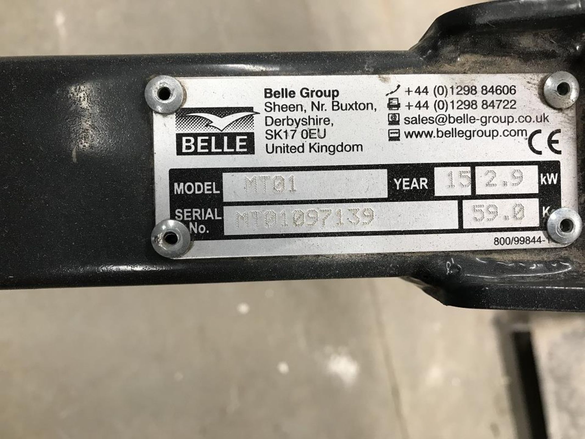 2015 BELLE PRO 600X MT01 POWER FLOAT, IN WORKING ORDER *PLUS VAT* - Image 5 of 5