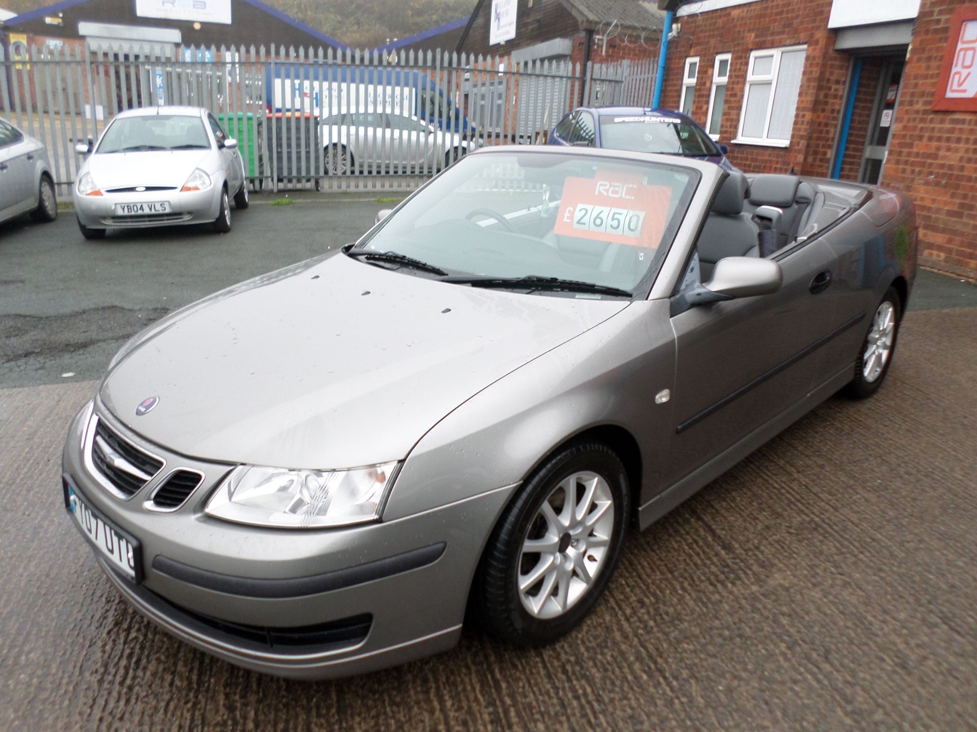 2007/07 REG SAAB 9-3 LINEAR GREY DIESEL CONVERTIBLE, SHOWING 3 FORMER KEEPERS *NO VAT* - Image 3 of 16