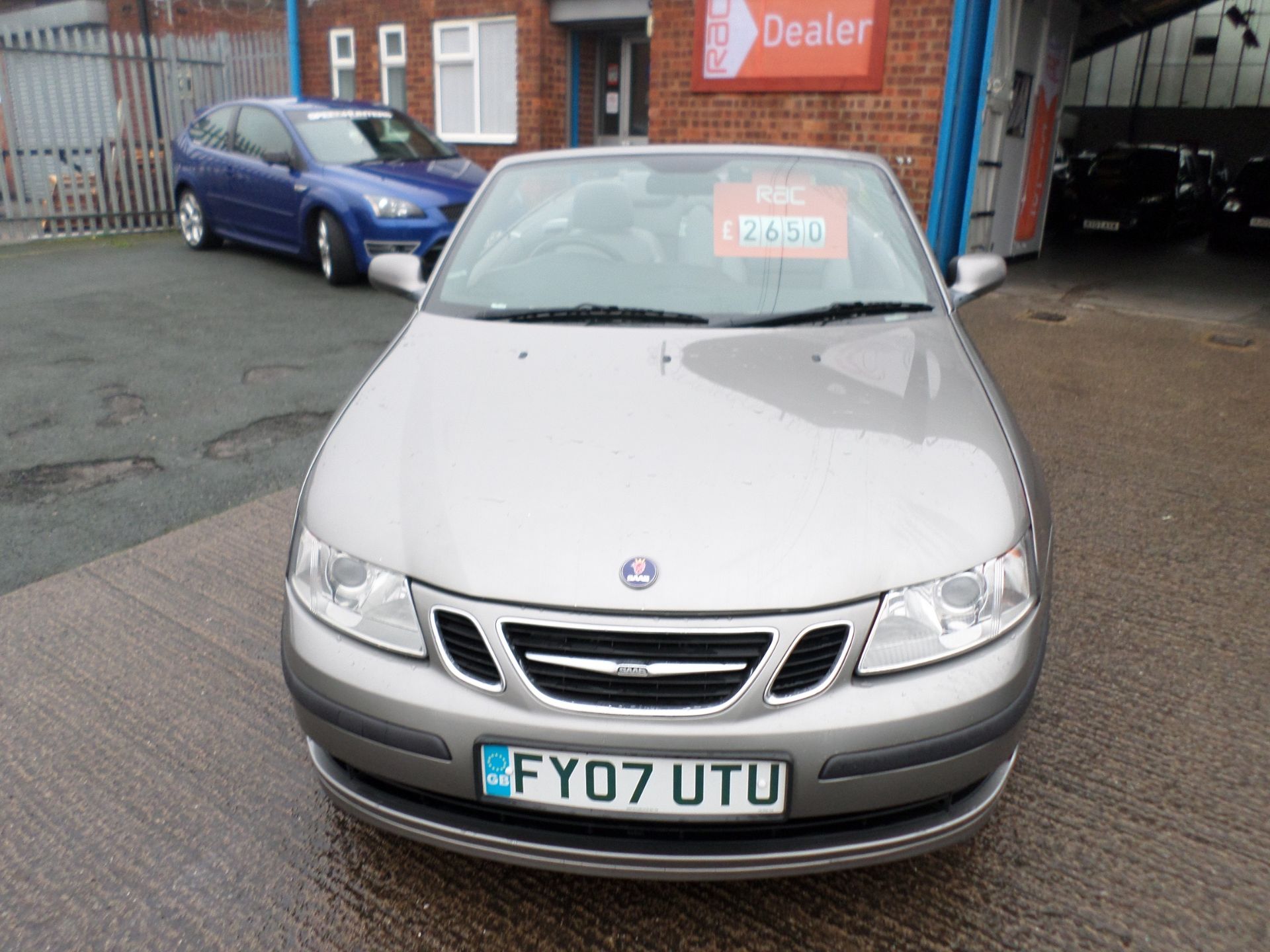 2007/07 REG SAAB 9-3 LINEAR GREY DIESEL CONVERTIBLE, SHOWING 3 FORMER KEEPERS *NO VAT* - Image 2 of 16