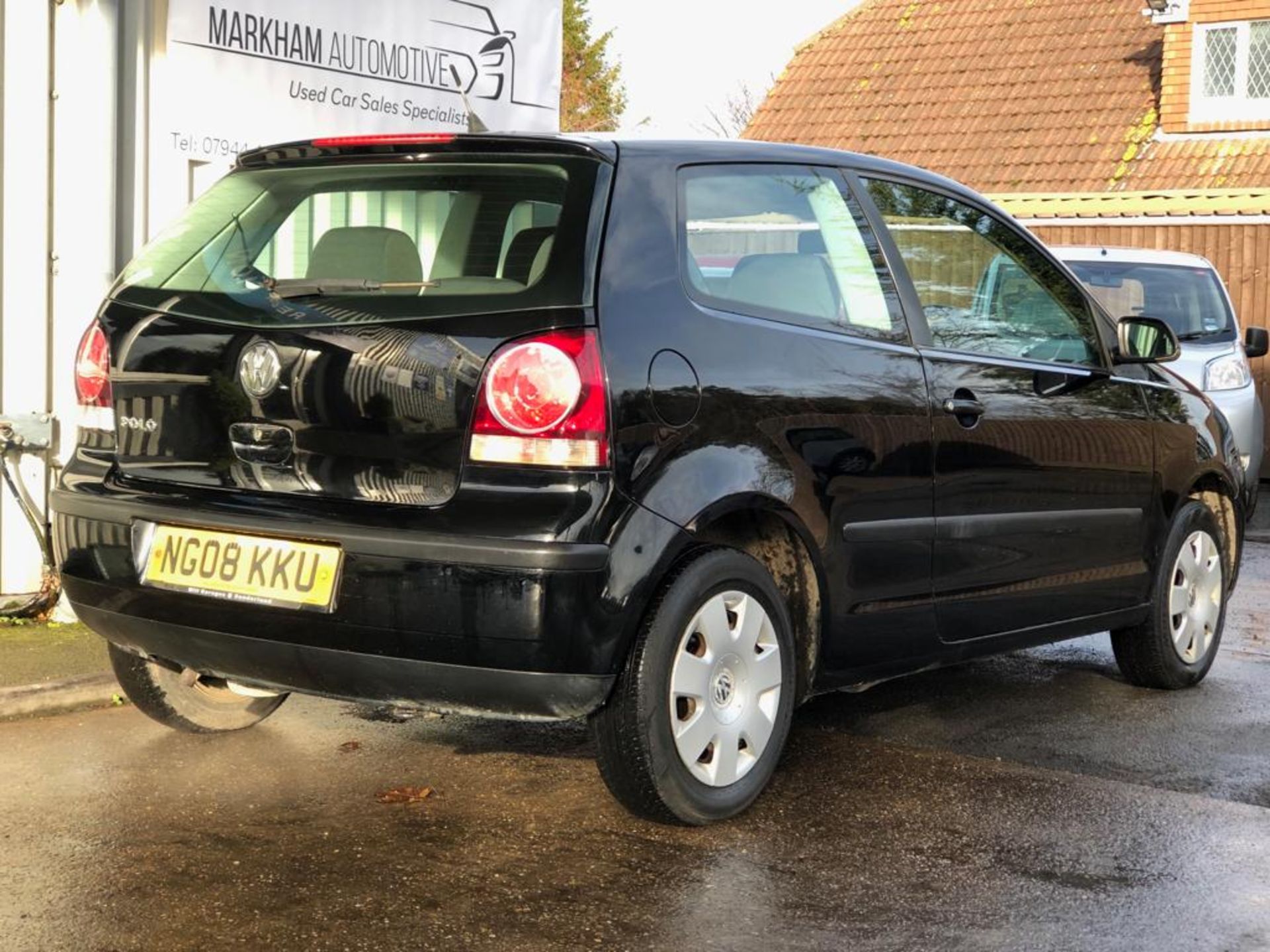 2008/08 REG VOLKSWAGEN POLO E 60 BLACK 1.2 PETROL 3 DOOR HATCHBACK, SHOWING 1 FORMER KEEPER *NO VAT* - Image 6 of 13