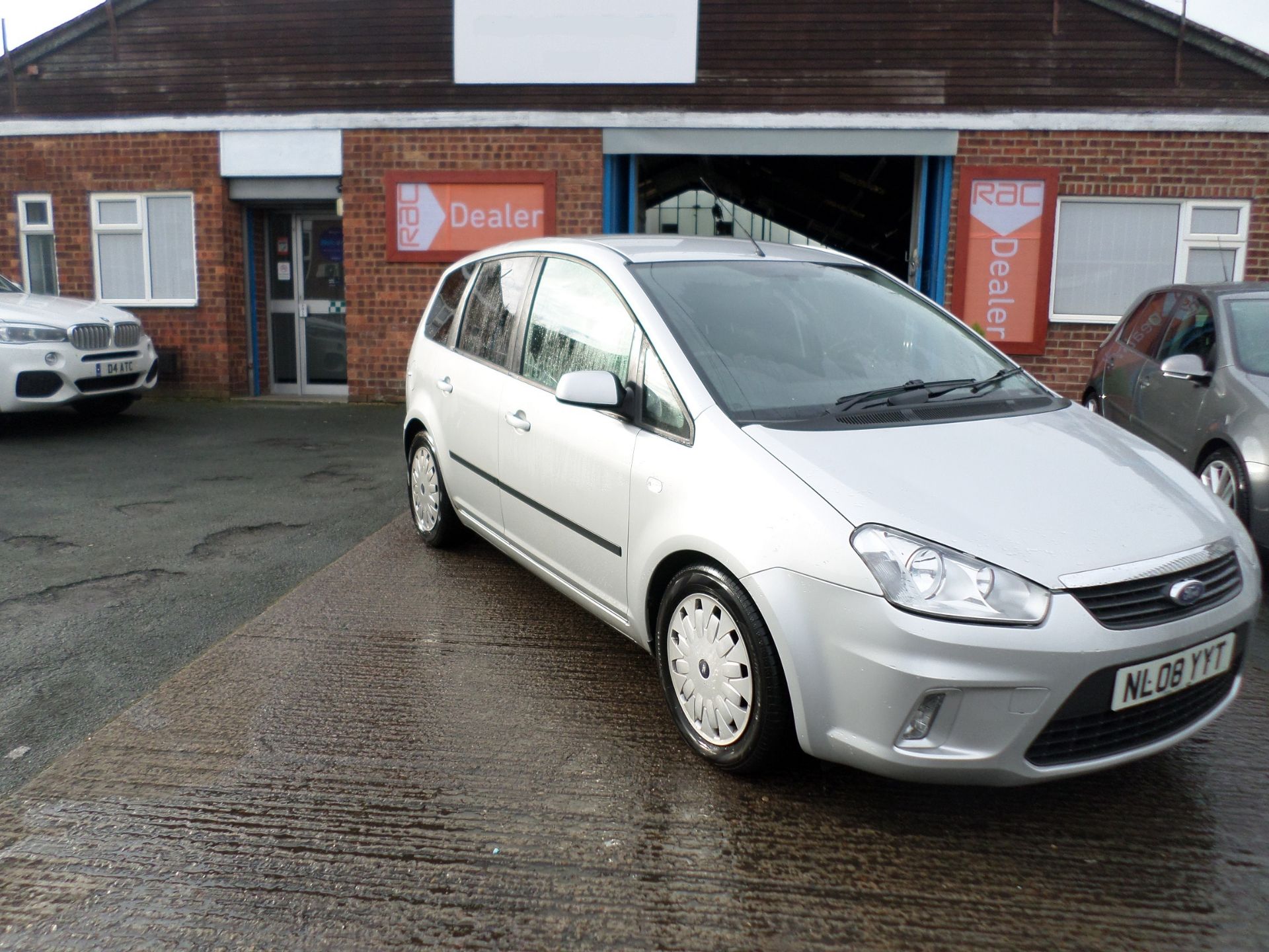 2008/08 REG FORD C-MAX ZETEC TD 115 SILVER DIESEL MPV FSH, SHOWING 1 FORMER KEEPER *NO VAT*