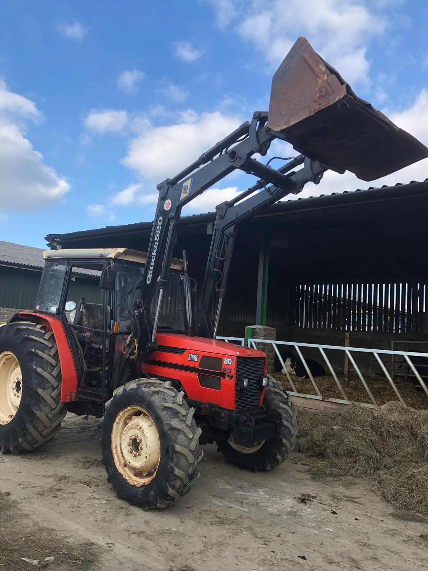 1986-1990 SAME EXPLORER 80 SPECIAL 4WD DIESEL TRACTOR WITH QUICKE 520 FRONT LOADING SHOVEL *PLUS VAT - Image 3 of 20