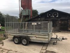 INDESPENSION TWIN AXLE CAGE TRAILER, REMOVABLE SIDES *PLUS VAT*