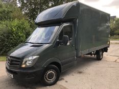 2015/64 REG MERCEDES-BENZ SPRINTER 313 CDI GREEN DIESEL LUTON VAN, SHOWING 1 FORMER KEEPER *NO VAT*