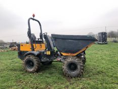 2013/63 REG TEREX TA3SH 3 TONNE SWIVEL DUMPER, HYDRO-STATIC DRIVE, RUNS DRIVES AND TIPS *PLUS VAT*