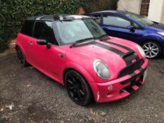 2005/05 REG MINI COOPER S 1.6 PETROL PINK 3 DOOR HATCHBACK, SELLING AS SPARES / REPAIRS