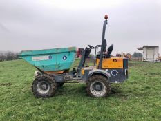 2013/13 REG TEREX TA3SH 3 TONNE SWIVEL DUMPER, HYDRO-STATIC DRIVE, RUNS DRIVES AND TIPS *PLUS VAT*