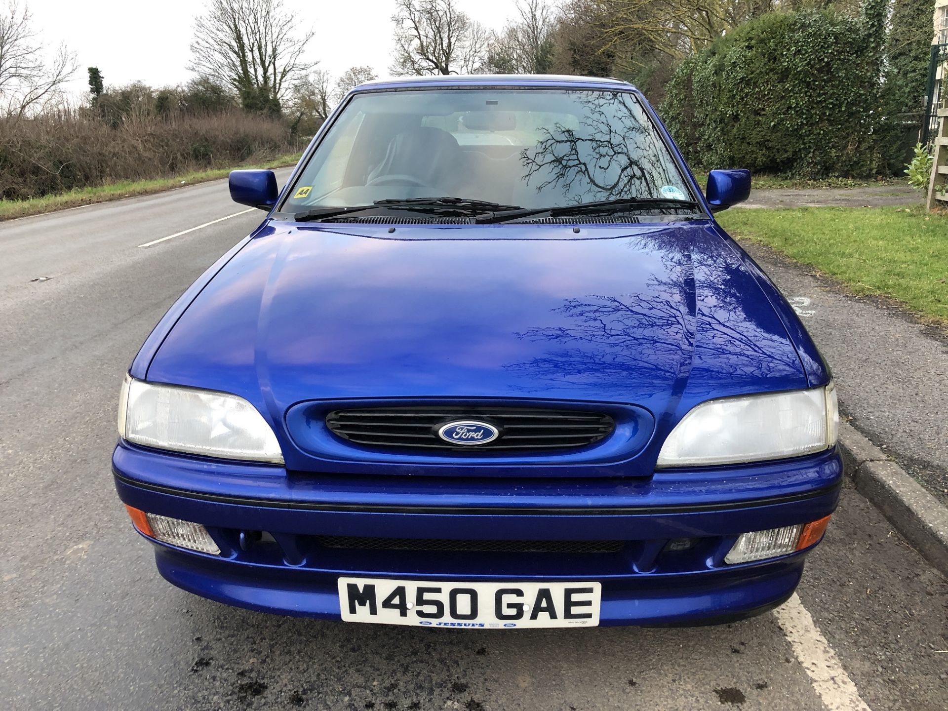 1995/M REG FORD ESCORT SI CABRIOLET BLUE PETROL CONVERTIBLE, SHOWING 1 FORMER KEEPER *NO VAT* - Image 2 of 14