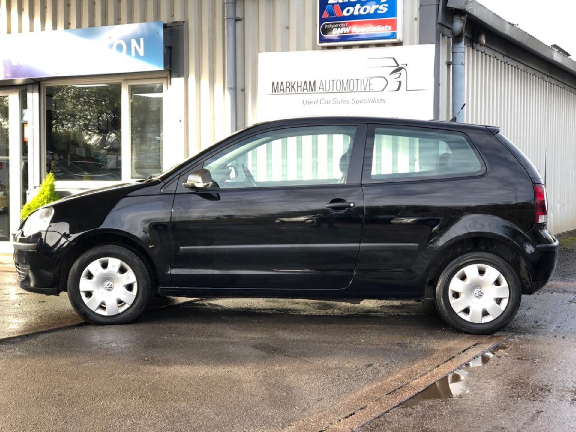 2008/08 REG VOLKSWAGEN POLO E 60 BLACK 1.2 PETROL 3 DOOR HATCHBACK, SHOWING 1 FORMER KEEPER *NO VAT* - Image 4 of 13