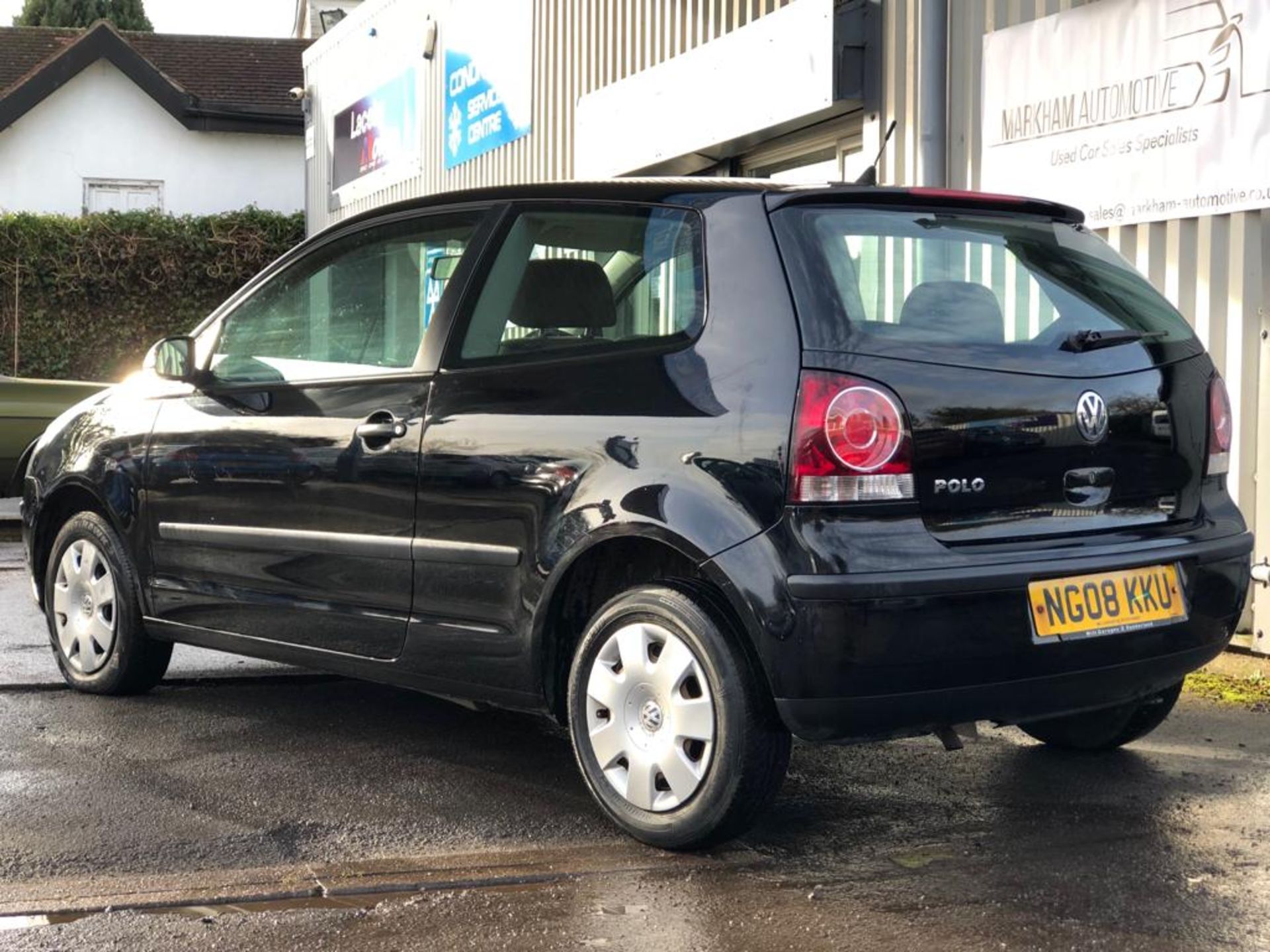 2008/08 REG VOLKSWAGEN POLO E 60 BLACK 1.2 PETROL 3 DOOR HATCHBACK, SHOWING 1 FORMER KEEPER *NO VAT* - Image 5 of 13