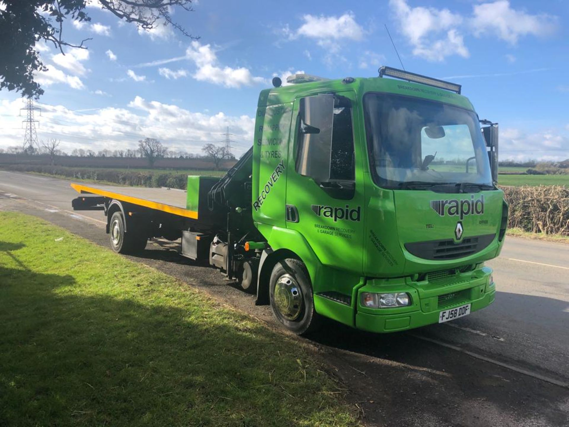 2008/58 REG RENAULT MIDLUM TILT AND SLIDE 21FT BED LENGTH RECOVERY LORRY WITH CRANE *NO VAT* - Image 2 of 30