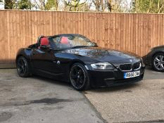 2006/06 REG BMW Z4 SI SPORT AUTOMATIC 2.5 PETROL CONVERTIBLE DARK RED LEATHER *NO VAT*