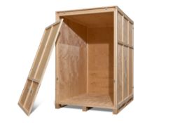 6FT X 8FT X 7FT HIGH WOODEN WAREHOUSE PACKAGING / STORAGE BOXES - FORKLIFT 4 WAY ENTRY *PLUS VAT*