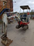 2008 TAKEUCHI TB014 TRACKED MINI DIGGER 1.4 TON, SHOWING 4700 HOURS, FULL WORKING ORDER *NO VAT*
