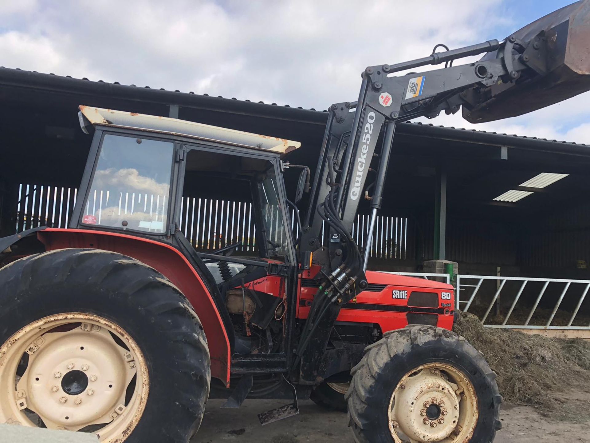 1986-1990 SAME EXPLORER 80 SPECIAL 4WD DIESEL TRACTOR WITH QUICKE 520 FRONT LOADING SHOVEL *PLUS VAT - Image 2 of 20