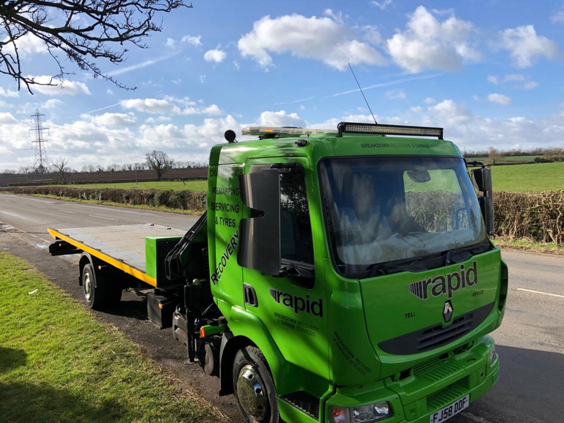 2008/58 REG RENAULT MIDLUM TILT AND SLIDE 21FT BED LENGTH RECOVERY LORRY WITH CRANE *NO VAT* - Image 3 of 30