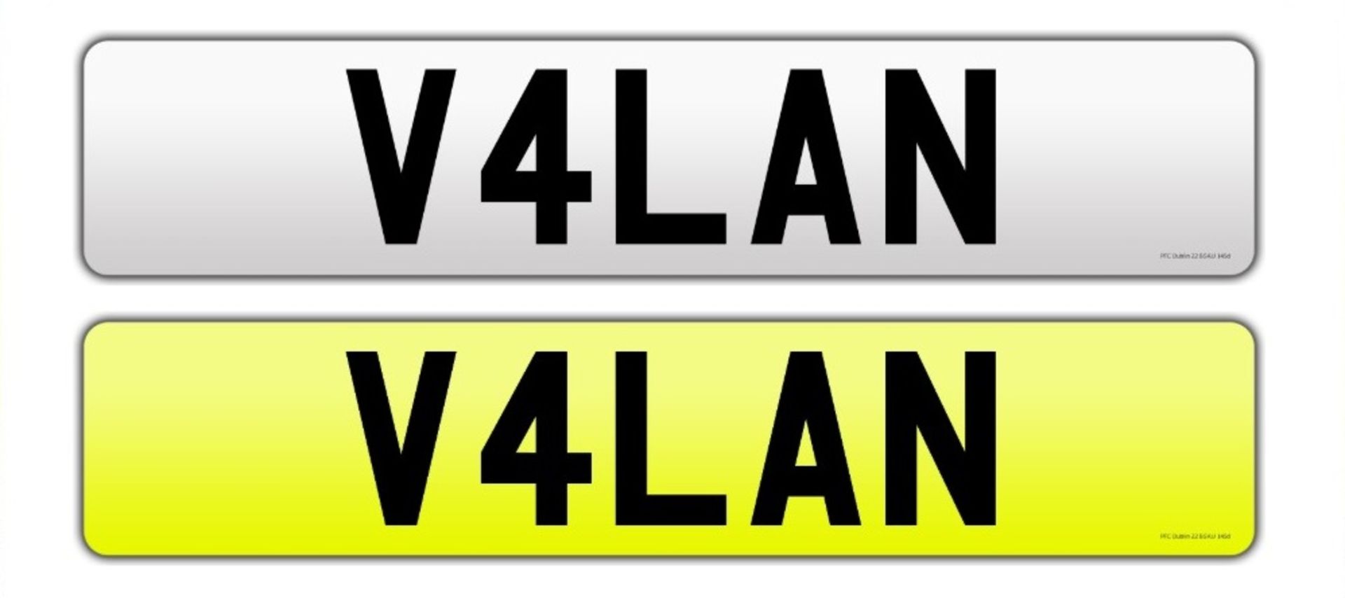 V4 LAN CHERISHED NUMBER PLATE - CURRENTLY ON A VEHICLE *NO VAT*