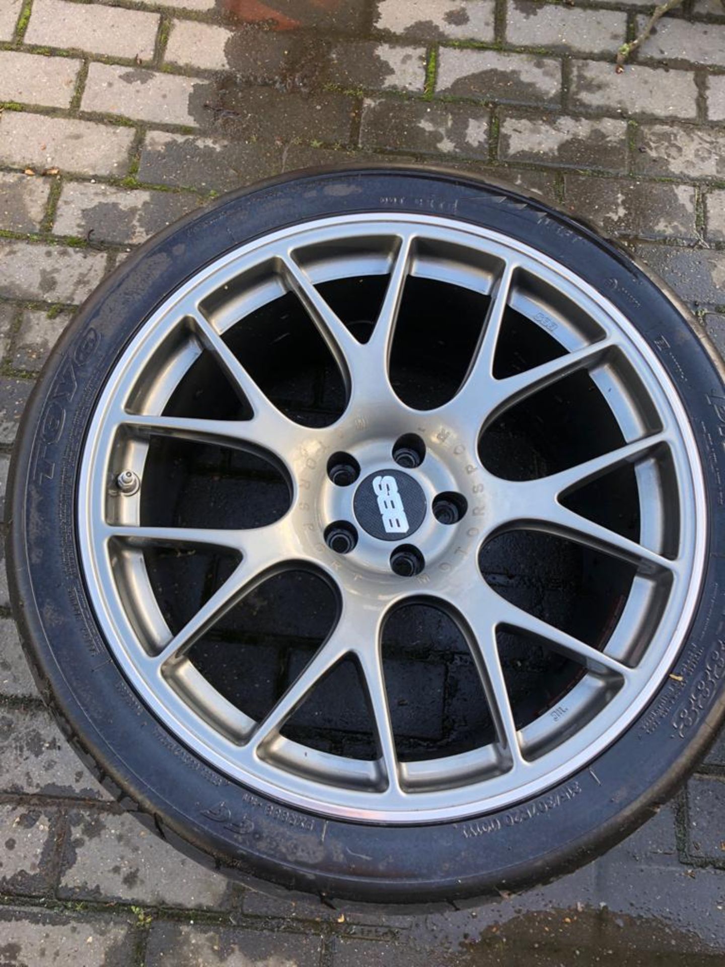 GENUINE BBS CH-R 20" SATIN ANTHRACITE NÜRBURGRING ALLOY WHEELS SET OF 4, TOYO R888 TYRES £3400 NEW - Image 5 of 17