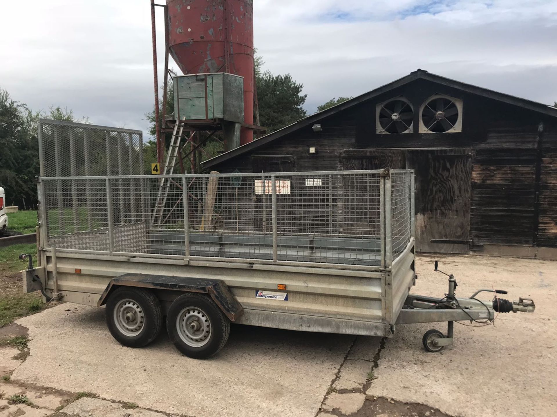 INDESPENSION TWIN AXLE CAGE TRAILER, REMOVABLE SIDES *PLUS VAT*