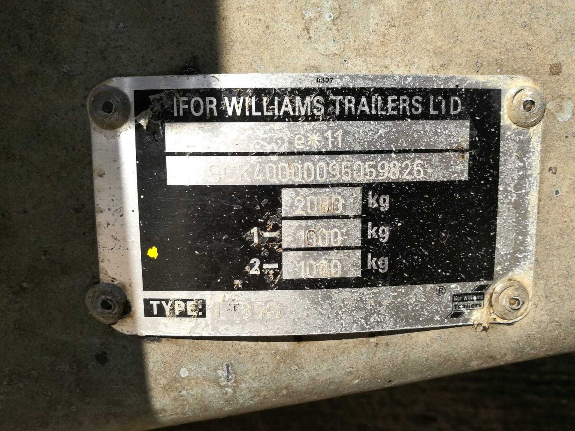 IFOR WILLIAMS TRAILER C/W GAS FIRED TAR EMULSION COAT BOILER, TWIN AXLE 2000 KG *PLUS VAT* - Image 3 of 6
