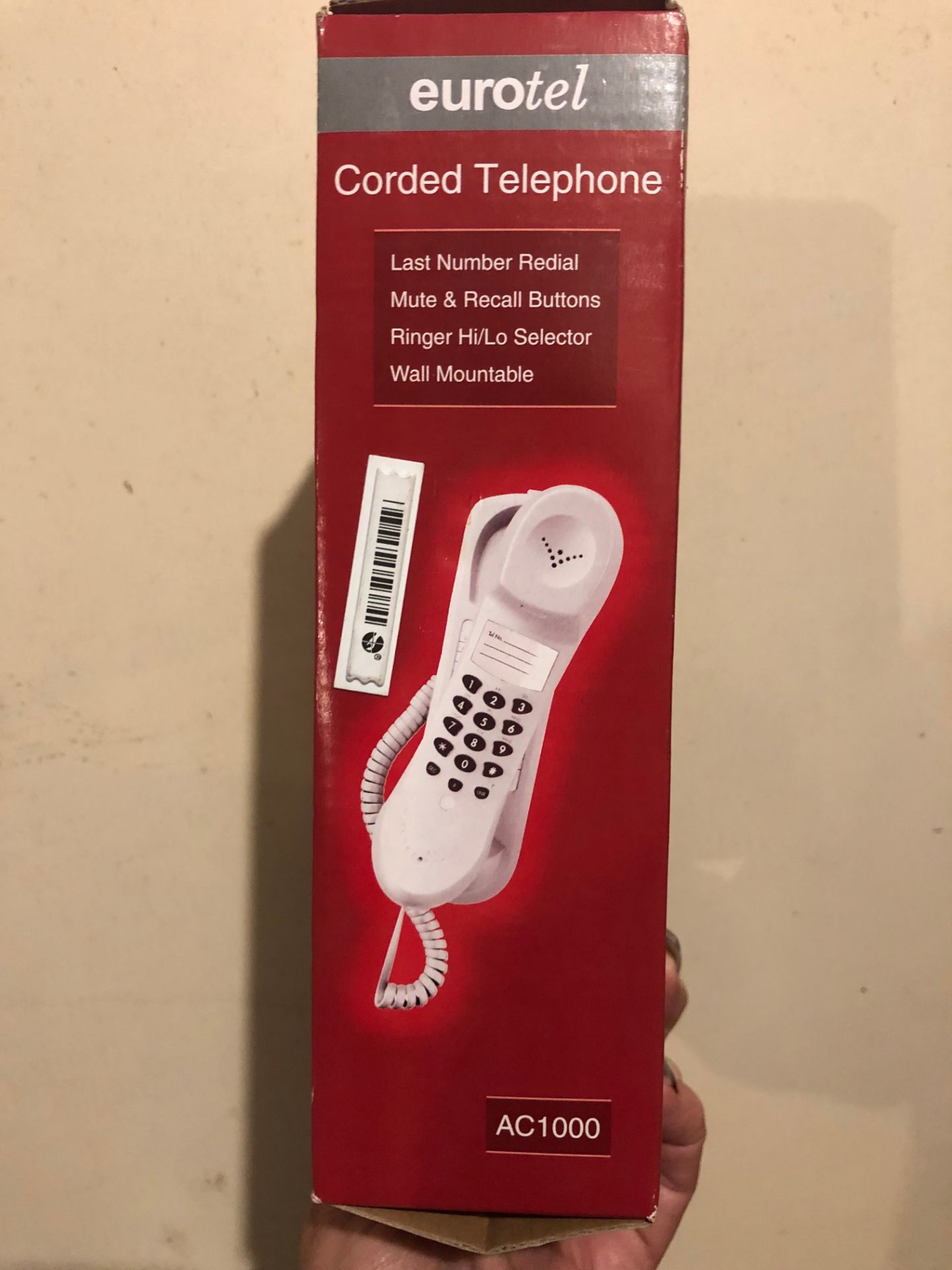 EUROTEL CORDED PHONE NOT USED STILL IN THE BOX BUT BOX DAMAGED - Image 2 of 2