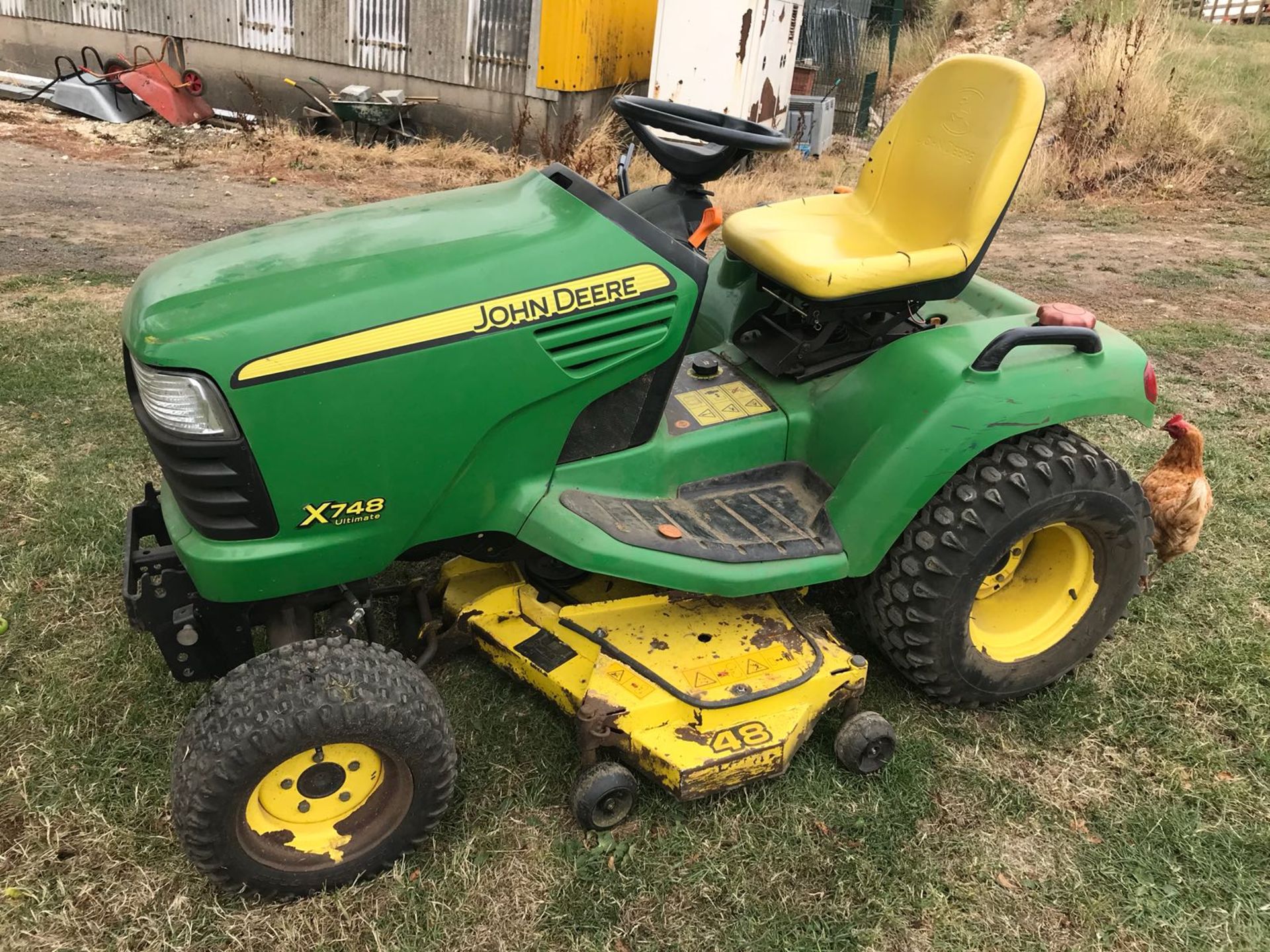 JOHN DEERE X748 ULTIMATE 4 WHEEL DRIVE DIESEL 3 CYLINDER RIDE ON MOWER, YEAR 2006 *PLUS VAT* - Image 3 of 6