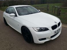 2008/08 REG BMW 325I M SPORT 3.0 PETROL WHITE COUPE, SHOWING 3 FORMER KEEPERS *NO VAT*