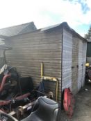 10FT WIDE X 12FT LONG X 9FT HIGH INSULATED WOODEN SHED - NO RESERVE *NO VAT*