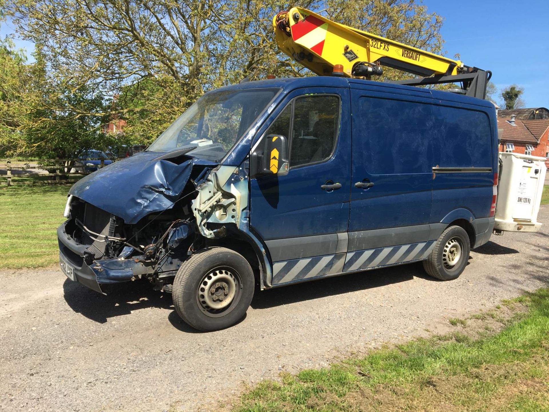 2012/62 REG MERCEDES-BENZ SPRINTER 310 CDI 2.2 DIESEL BLUE CHERRY PICKER PANEL VAN *PLUS VAT* - Image 3 of 14