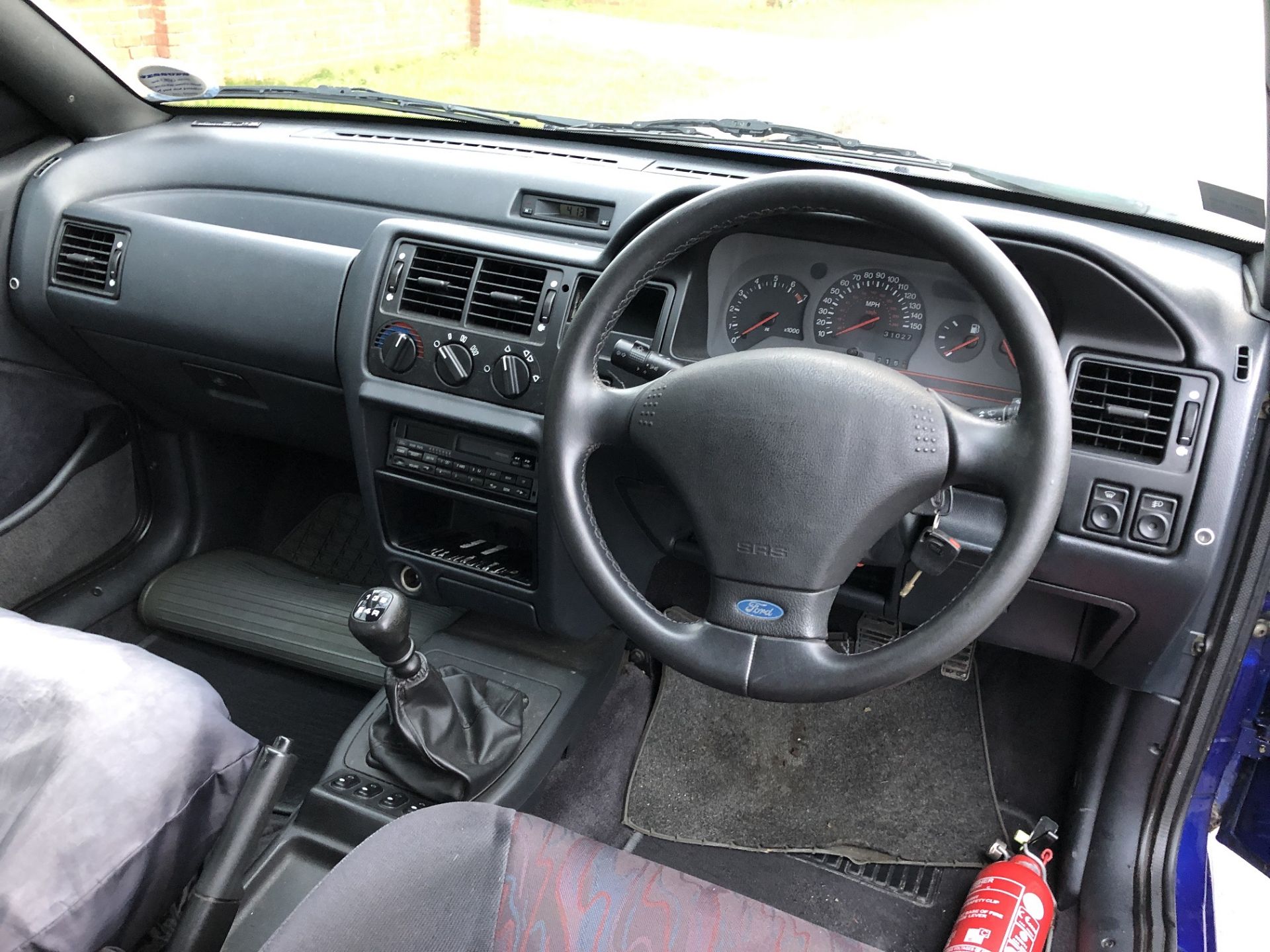 1995/M REG FORD ESCORT SI CABRIOLET BLUE PETROL CONVERTIBLE, SHOWING 1 FORMER KEEPER *NO VAT* - Image 14 of 14